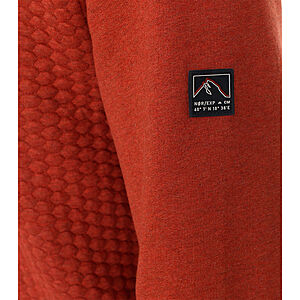 CasaModa | Struktur Sweat-Shirt | Troyerkragen | Terracotta