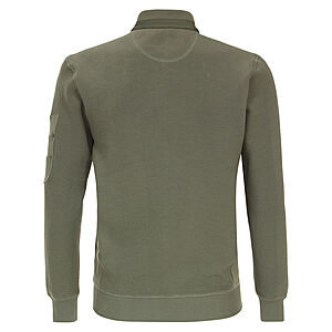 CasaModa | Sweat Jacke | Elastische Baumwolle | Oliv