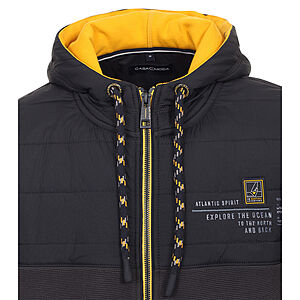 CasaModa | Sweat Jacke mit Kapuze | Elastische Baumwolle | Marine