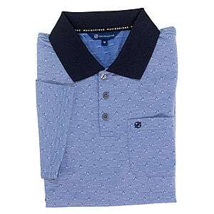Navigazione | Polo-Shirt mit elastischem Bund | Halbarm | Blau