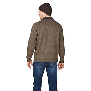 Navigazione | Pflegeleichtes Sweat-Shirt | Troyer-Kragen | Mit Brusttasche | Braun