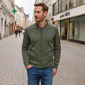 CasaModa | Sweatjacke | Hochwertige Baumwolle | Comfort Fit | Grn