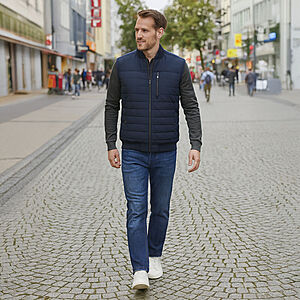 CasaModa | Sweat-Weste Hybrid | Comfort Fit | Dunkelblau
