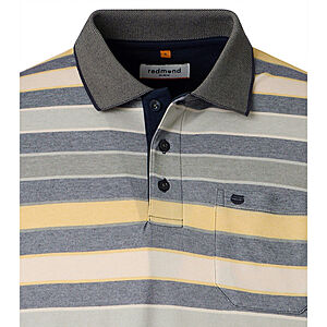 Redmond | Polo-Shirt | Kurzarm | Pflegeleichte Jersey-Qualit�t | Gelb Streifen
