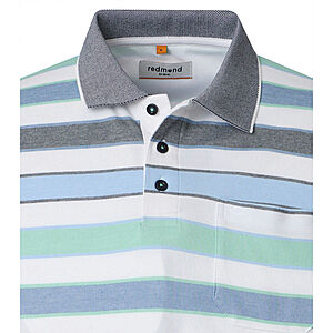 Redmond | Polo-Shirt | Kurzarm | Pflegeleichte Jersey-Qualit�t | Gr�n Streifen