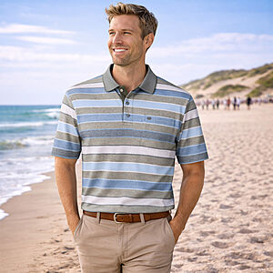 Redmond | Polo-Shirt | Kurzarm | Pflegeleichte Jersey-Qualit�t | Oliv Streifen