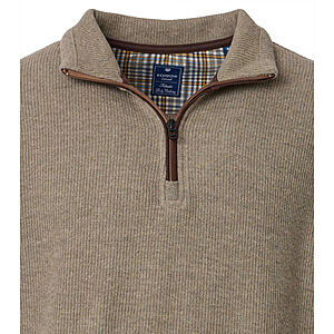 Redmond | Troyer aus hochwertigem Baumwoll-Mix | Beige