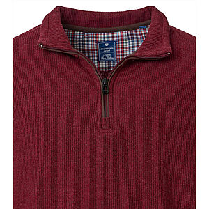 Redmond | Troyer aus hochwertigem Baumwoll-Mix | Burgund