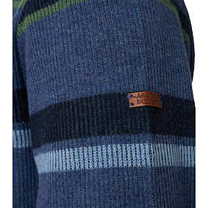 Redmond | Troyer aus hochwertigem Baumwoll-Mix | Blau Streifen