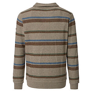 Redmond | Troyer aus hochwertigem Baumwoll-Mix | Beige Streifen