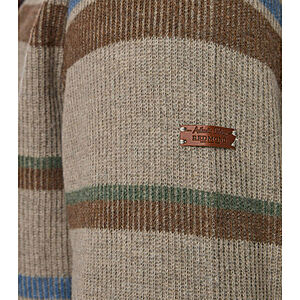 Redmond | Troyer aus hochwertigem Baumwoll-Mix | Beige Streifen