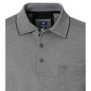 Redmond | Langarm Polo | Easy Care | Grau