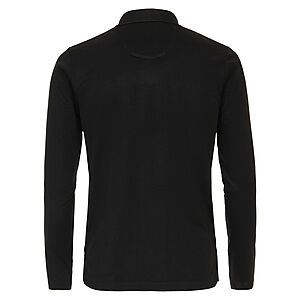 Redmond | Langarm Polo | Easy Care | Schwarz