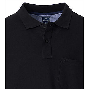 Redmond | Polo-Shirt | Baumwolle Pique | Brusttasche | Schwarz