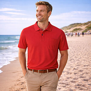 Redmond | Polo-Shirt | Baumwolle Pique | Brusttasche | Rot