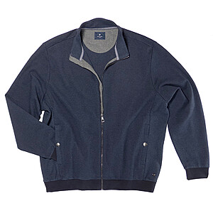 Pierre Cardin | Sweat Jacke Strick Optik | Dunkelblau