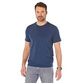 Pierre Cardin | T-Shirt Rundhals | elastische Baumwolle | Future Flex | Denim