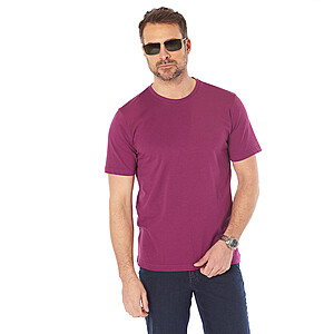 Pierre Cardin | T-Shirt Rundhals | elastische Baumwolle | Future Flex | Fuchsia