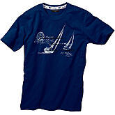 Kitaro | T-Shirt Rundhals | Baumwolle mit Aufdruck | Marine