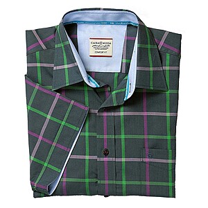 Casa  Moda | Sportliches Halbarm Sommerhemd | anthrazit Karo