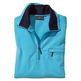 Sweat Shirt in Troyer Form | Reine Baumwolle | Farbe aqua