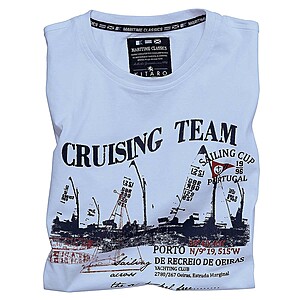 T-Shirt im Club-Stil Farbe azur