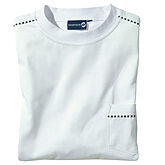 T-Shirt mit Brusttasche | Pflegeleicht und Bügelfrei | Weiss
