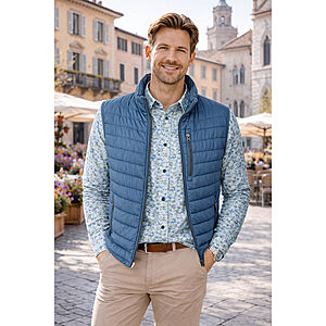 CasaModa | Leichte Steppweste | Mittelblau