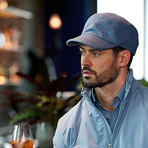 Fiebig | Sommerliche Baseballcap | Leinen Baumwolle | Jeansblau