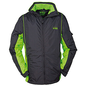 Brigg | Leichte Outdoor Jacke | Farbe schwarz / neongrn