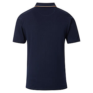 CasaModa | Polo-Hemd mit Applikationen | Halbarm im Club-Stil | Baumwolle | Blau