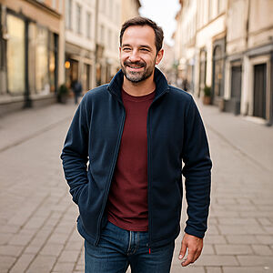 brigg | Fleecejacke mit Futter | Blau