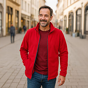 brigg | Fleecejacke mit Futter | Rot