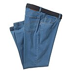 5-pocket Elastic Kurzleib Jeans | Farbe bleach