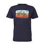 BRIGG | Elastisches T-Shirt | Travel Bike | Rundhals | Navy
