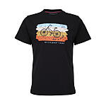 BRIGG | Elastisches T-Shirt | Travel Bike | Rundhals | Schwarz