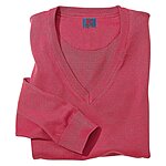 Baumwoll Pullover V-Ausschnitt | Farbe rot