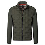 Casa Moda | Steppjacke im Material-Mix | Stepp mit Softshell | Oliv