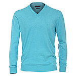   Casa Moda | Baumwoll-Pullover | V-Ausschnitt | Pima Cotton | Farbe aqua