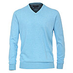   Casa Moda | Baumwoll-Pullover | V-Ausschnitt | Pima Cotton | Farbe hellblau