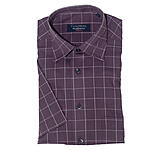 Casa Moda | City Hemd Halbarm bgelfrei | Aubergine Karo