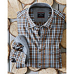   Casa Moda | Freizeithemd | Button down Kragen | Farbe jeans camel kariert