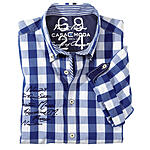 Casa Moda Halbarm Sommerhemd Farbe marine Karo