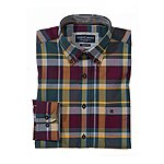 Casa Moda | Hemd Button-Down-Kragen | Farbe bordeaux Karo