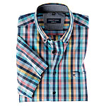 Casa Moda | Kurzarmhemd | Feine Baumwolle | Button-down-Kragen | Multicolor Karo