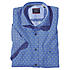 Casa Moda | Kurzarm Hemd | Kent Kragen | Baumwolle Minimaldruck | blau gelb