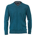 Casa Moda | Pullover mit V-Ausschnitt | Pima-Cotton | Petrol