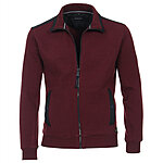 Casa Moda | Sportliche Sweat-Jacke | Jacquard-Gewebe | Burgund