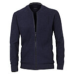 Casa Moda | Strickjacke mit Seitentaschen | Baumwolle mit Wabenstruktur | Marine