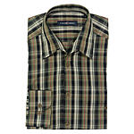 CasaModa |&nbsp;Allround Hemd | Langarm | Vario-Kragen | Oliv Karo